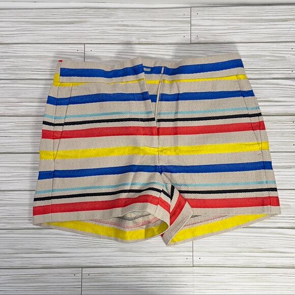 J.Crew Chino Shorts Jacquard Basket Weave Colorful Striped Shorts - Picture 1 of 8